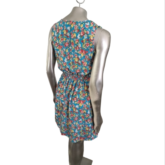 🪻BOGO🪻 Floral Sleeveless Dress Size Large Elastic Waist - Picture 6 of 9